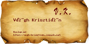Végh Krisztián névjegykártya